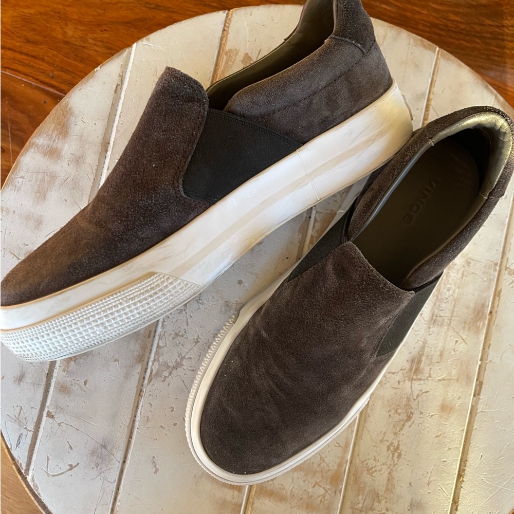 Vince. Suede Slip On Sneakers